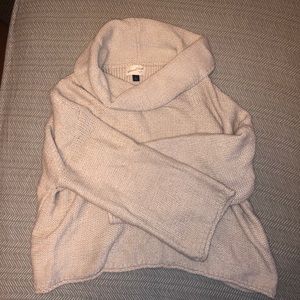 Funnel neck knit sweater